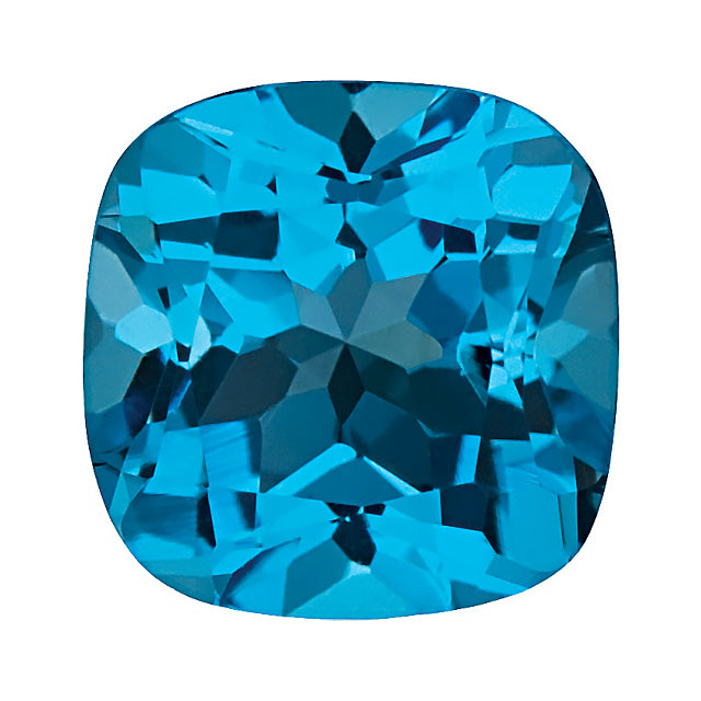 Loose Swiss Blue Topaz Gemstone Cushion Short