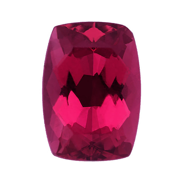Loose Rubellite Tourmaline Gemstone Cushion Long