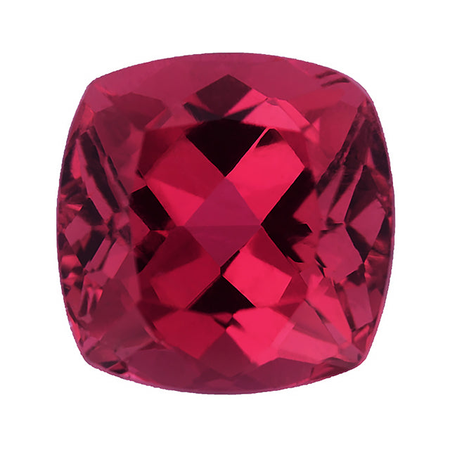 Loose Rubellite Tourmaline Gemstone Cushion Short
