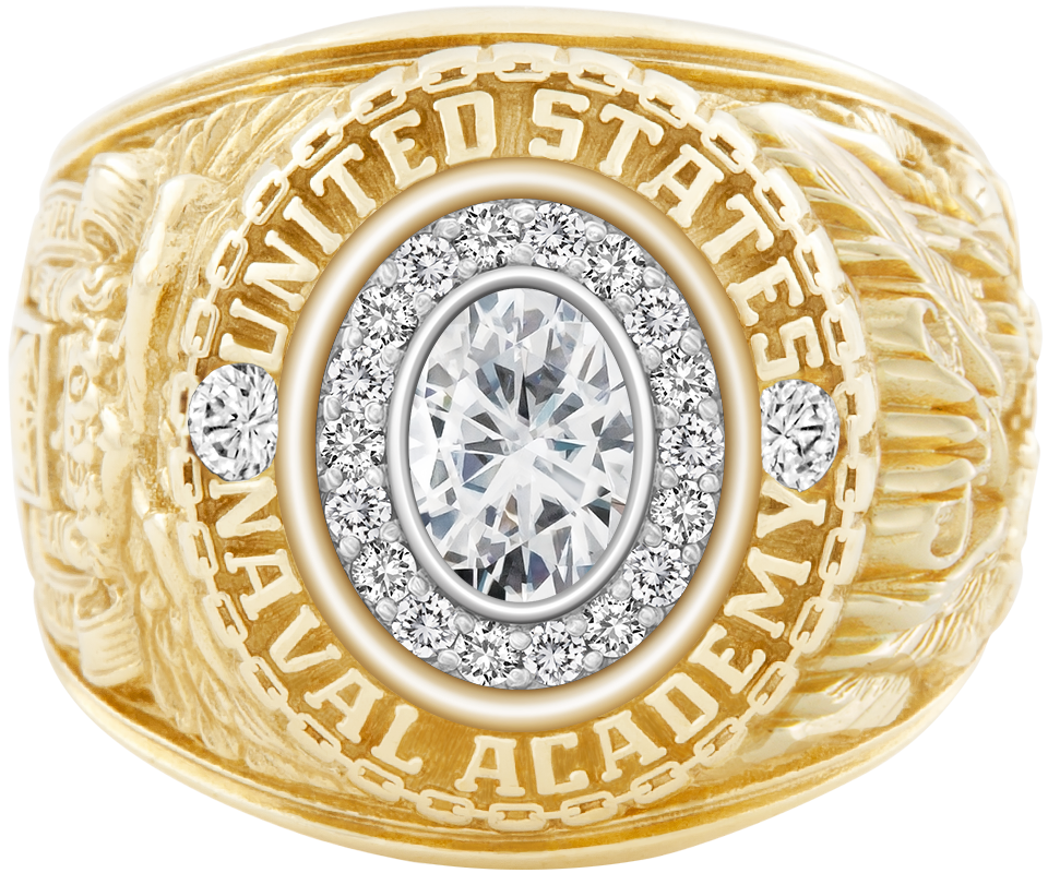 USNA Class Ring Mod Pro M18 Moissanite Diamond Dividers