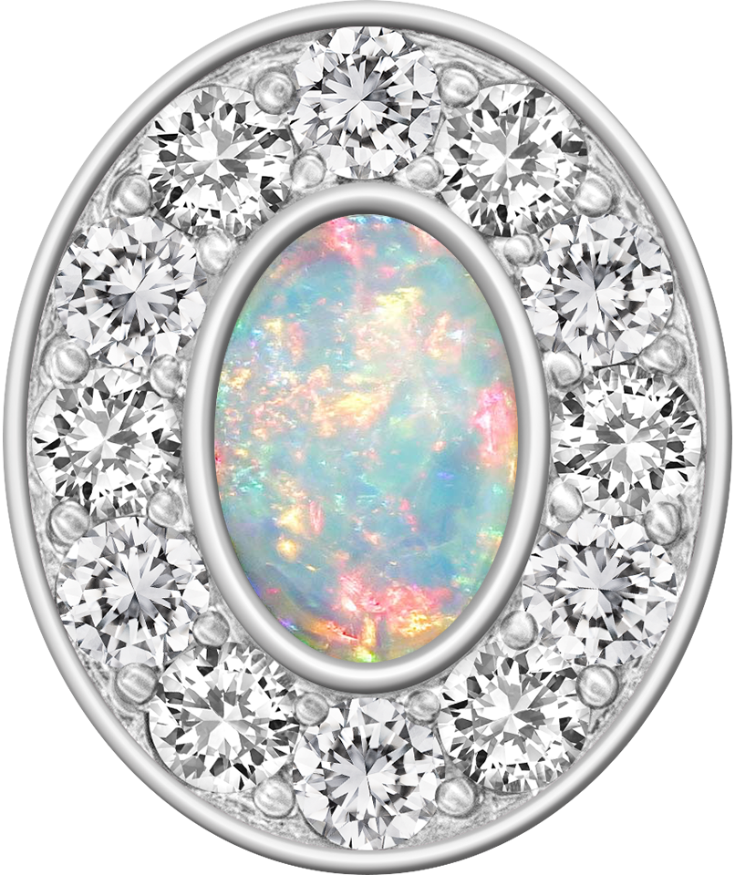 White Opal Centerpiece Pro M12™ Class Ring Mod™