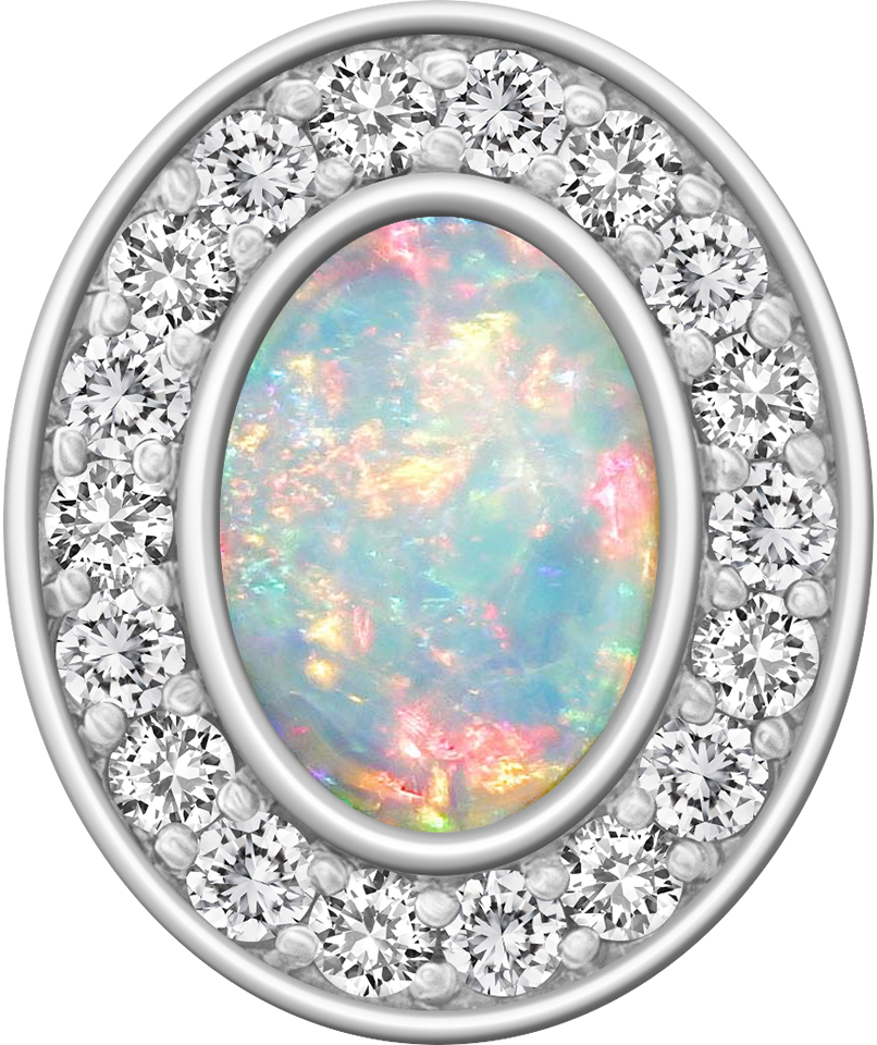 White Opal Centerpiece Pro M18™ Class Ring Mod™