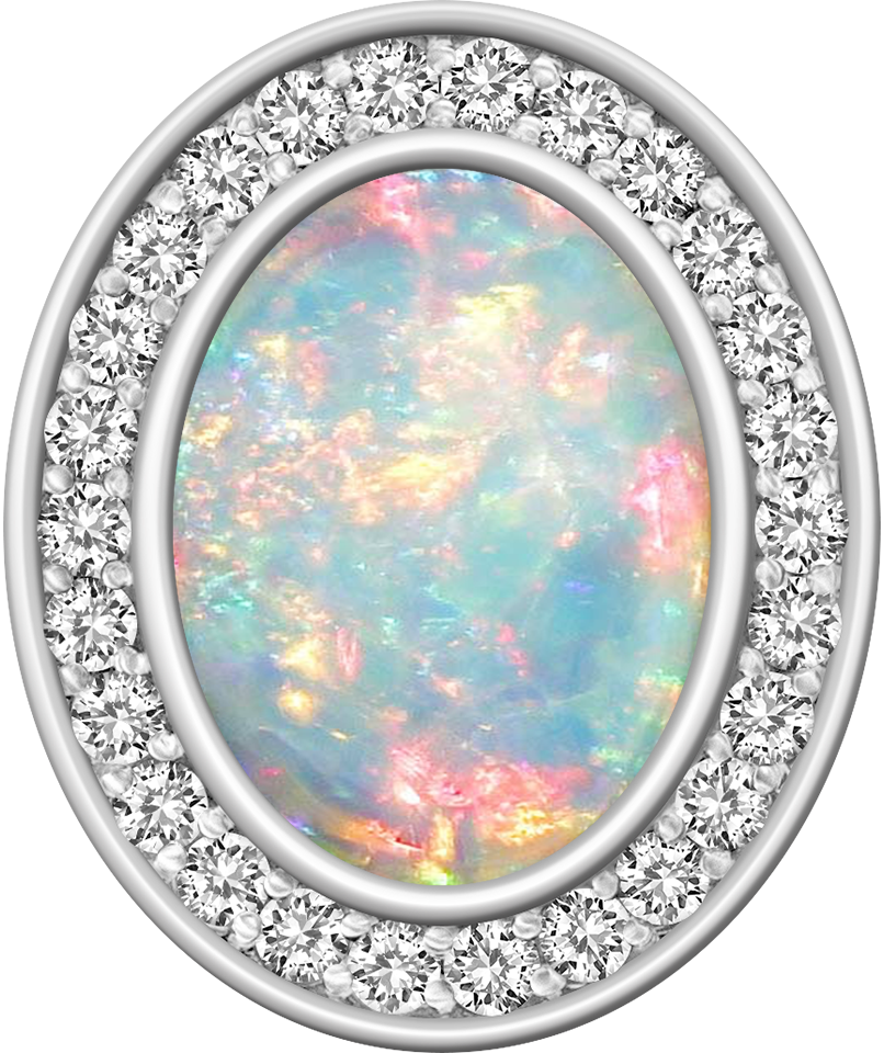 White Opal Centerpiece Pro M26™ Class Ring Mod™