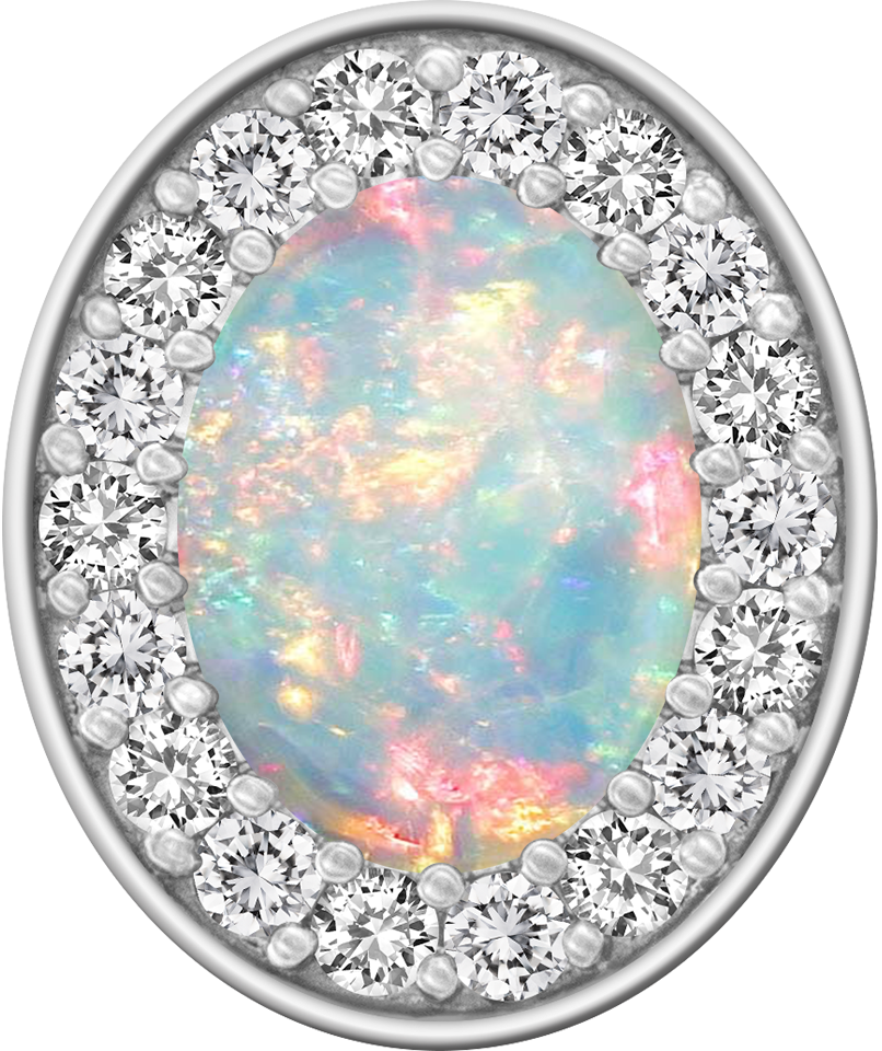 White Opal Centerpiece ProPlus M18™ Class Ring Mod™