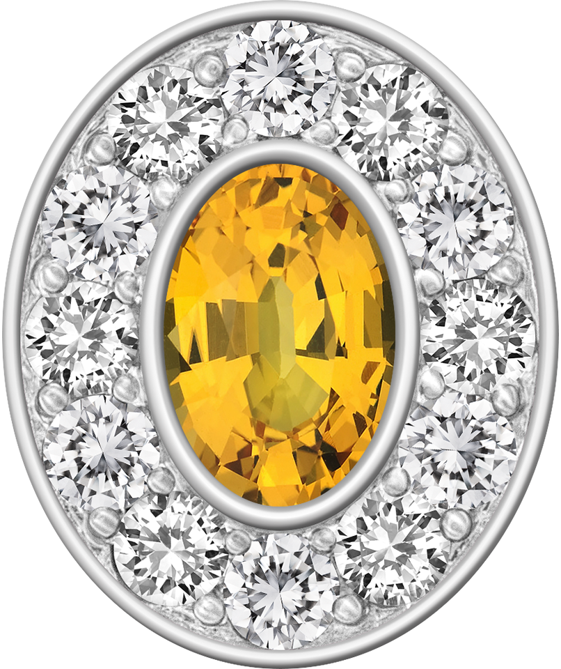 Yellow Sapphire Centerpiece Pro M12™ Class Ring Mod™