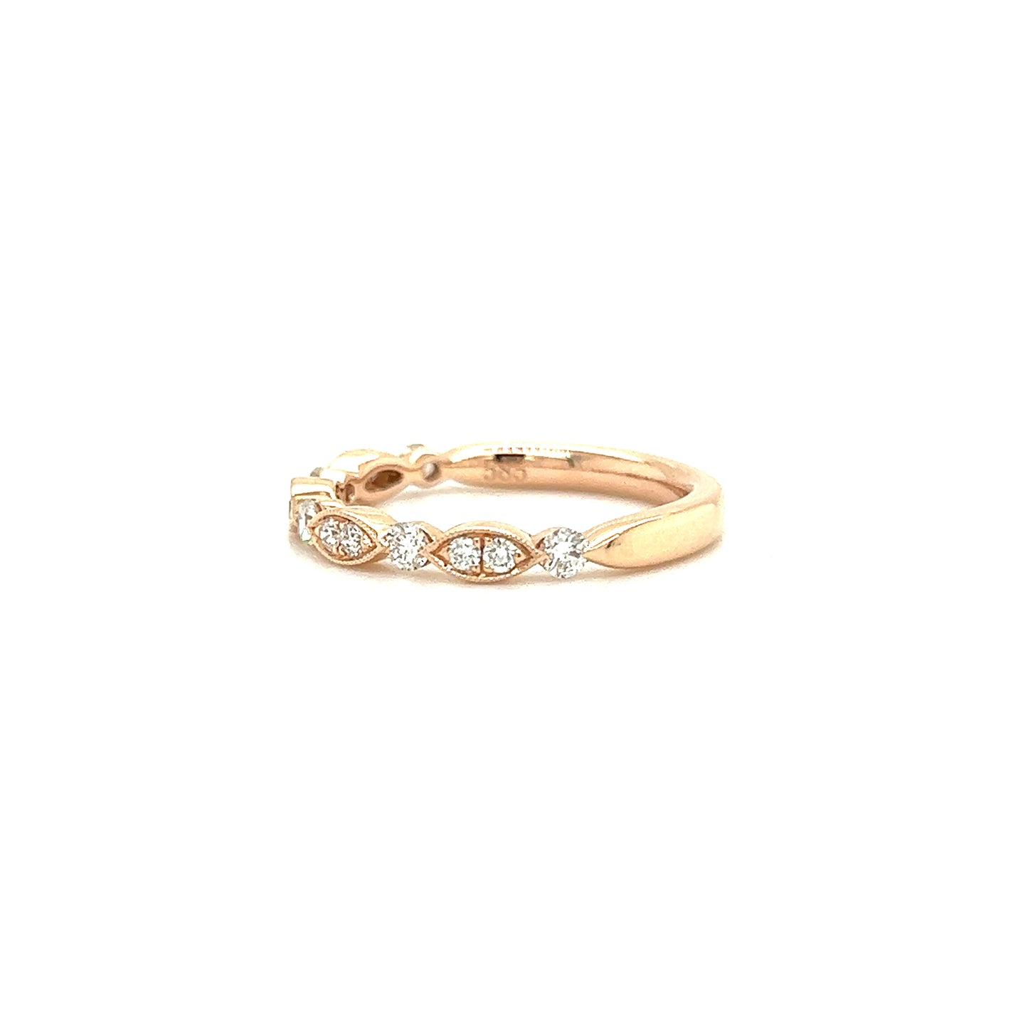 Diamond Ring with 0.27ctw of Diamonds in 14K Rose Gold Left Side View