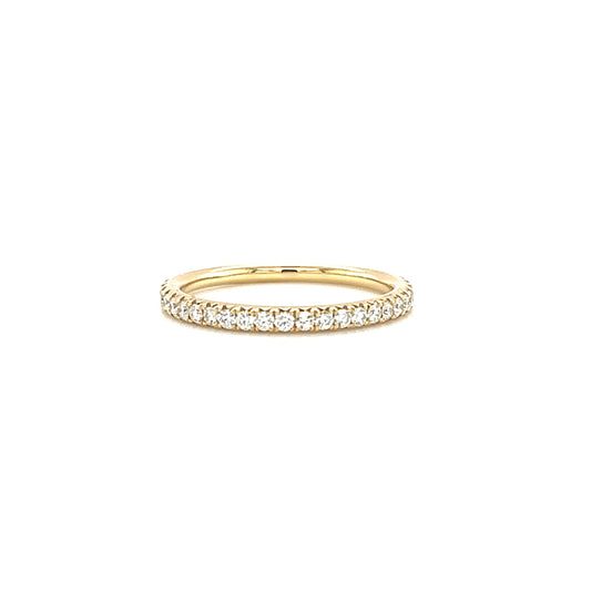 Diamond Ring with Twenty Four Diamonds in 14K Yellow Gold Front View