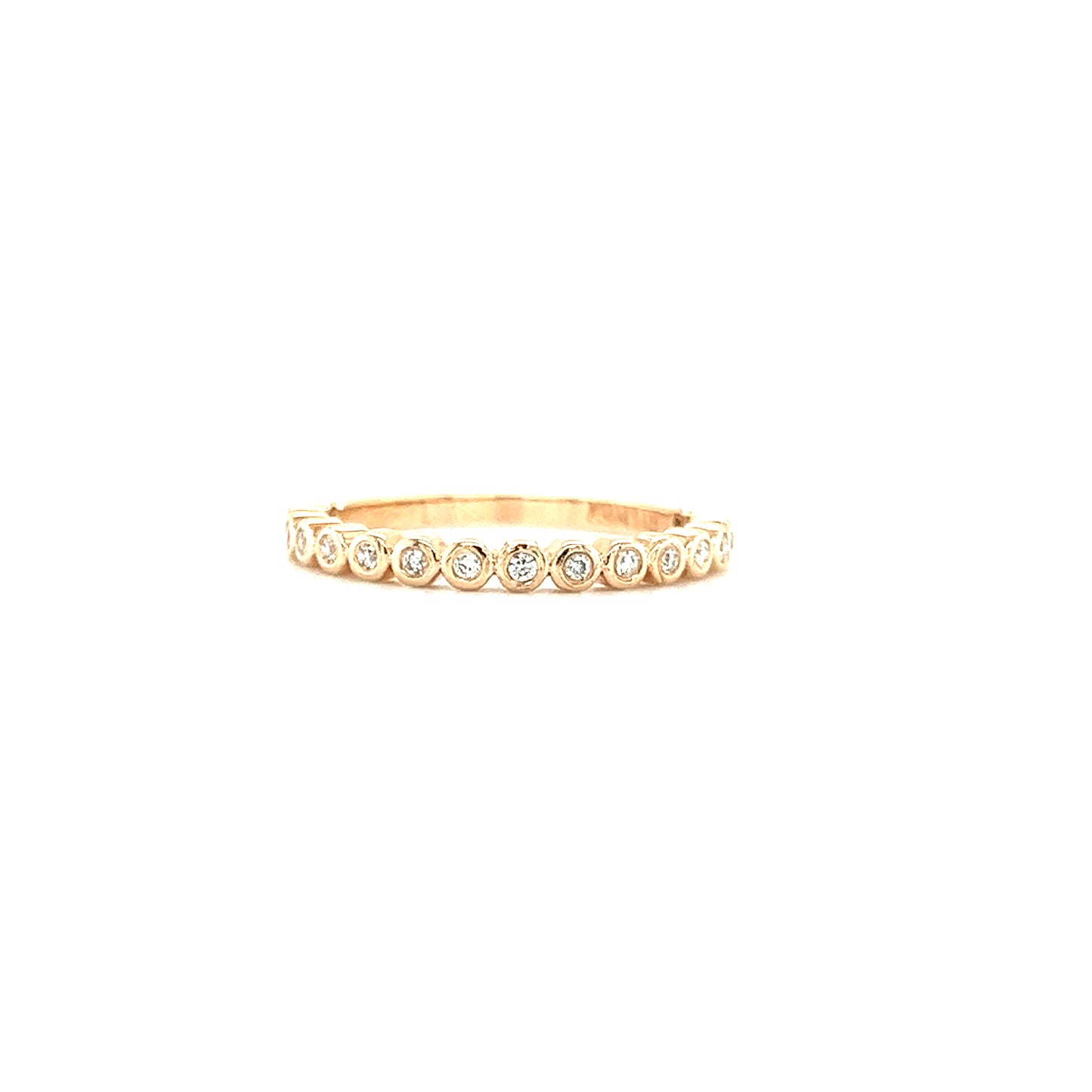 Diamond Ring with 0.15ctw of Diamonds in 14K Rose Gold Front View