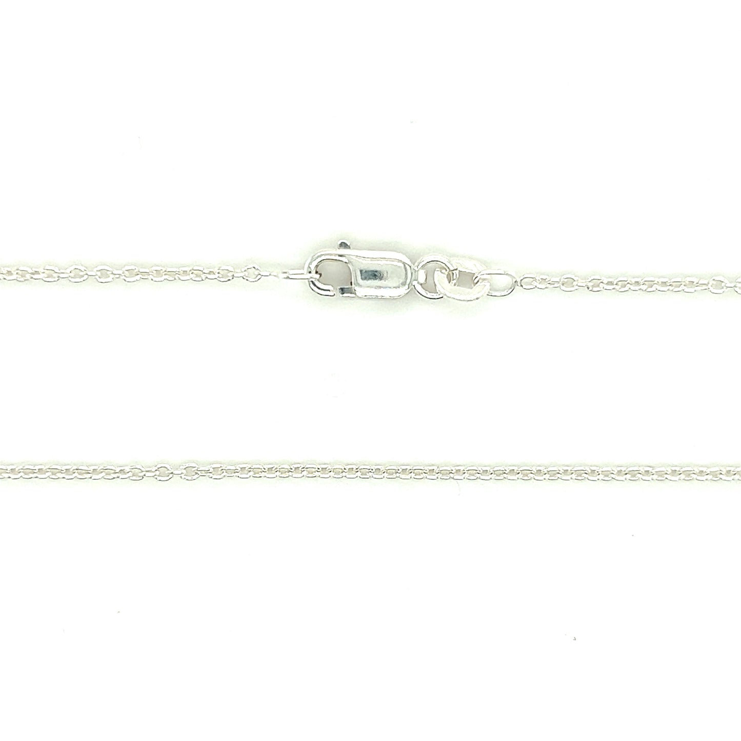 Cable Chain 1.5mm in Sterling Silver Chain and Clasp View