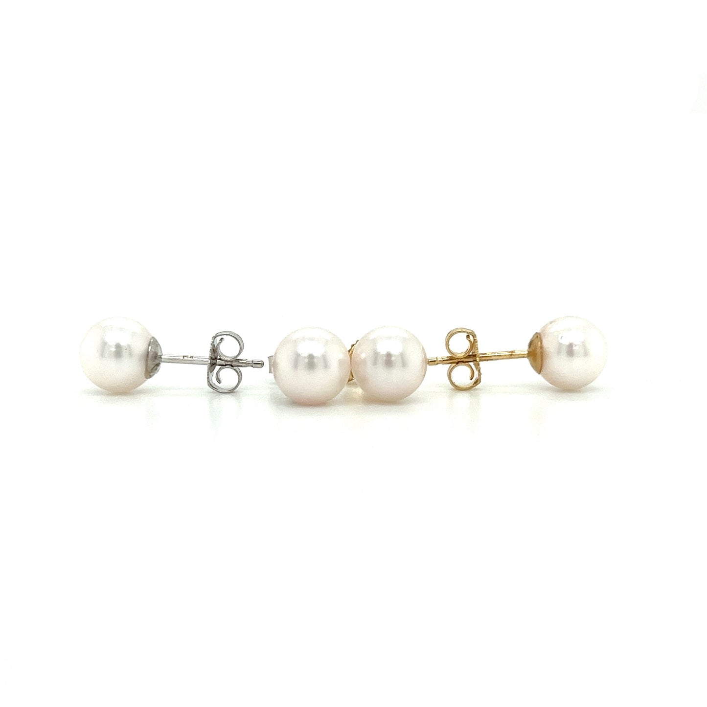 Pearl 6.5mm Stud Earrings in 14K Gold