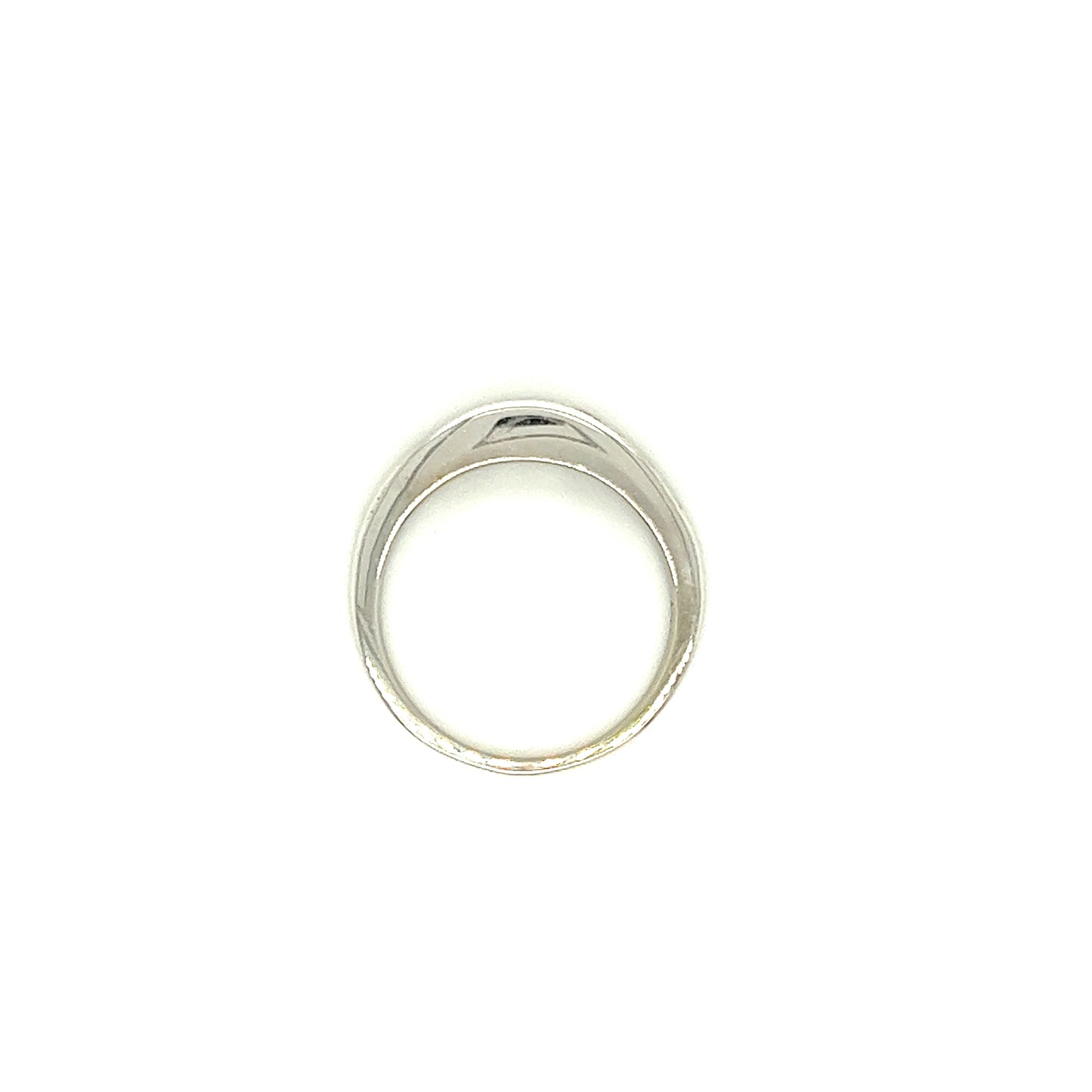 Baguette Diamond Ring with Seventeen Diamonds in 14K White Gold Top View