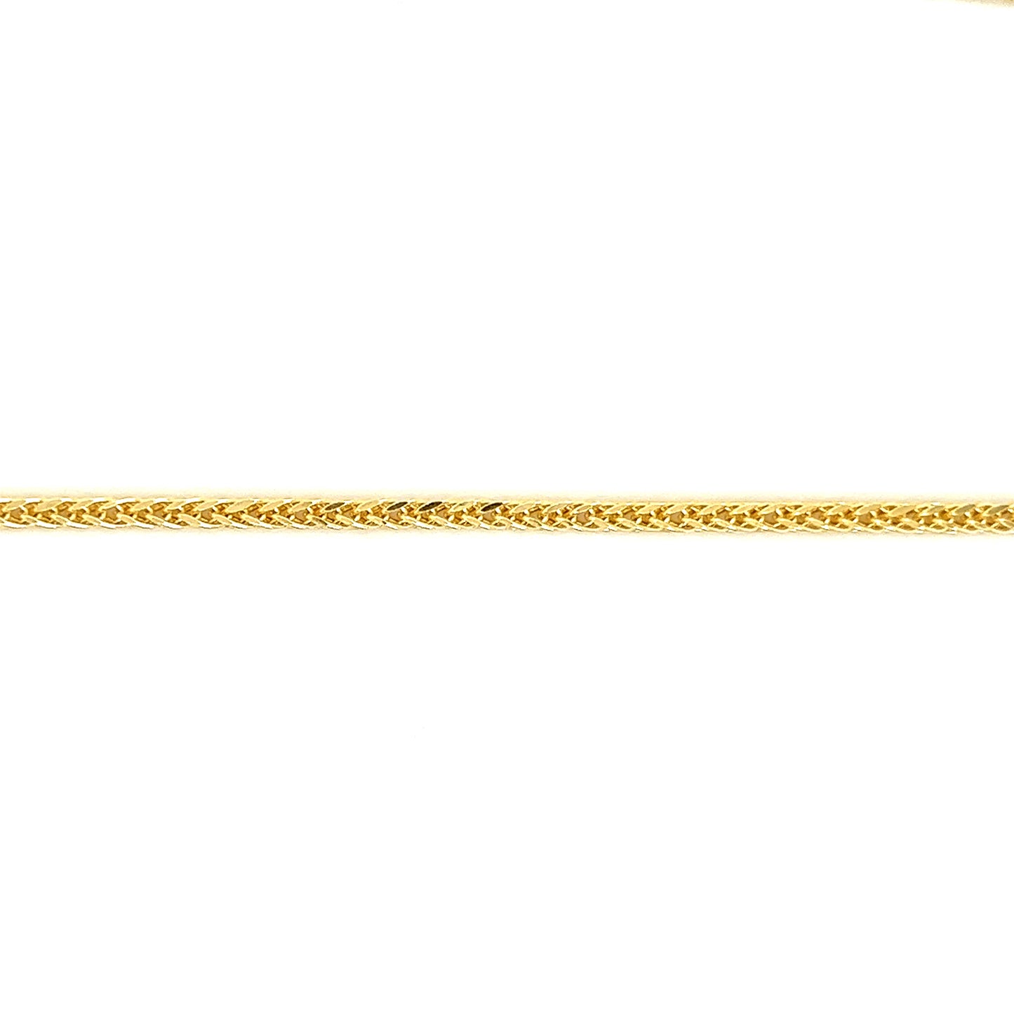 Square Wheat Chain 2.2mm with 20in of Length in 14K Yellow Gold Chain View