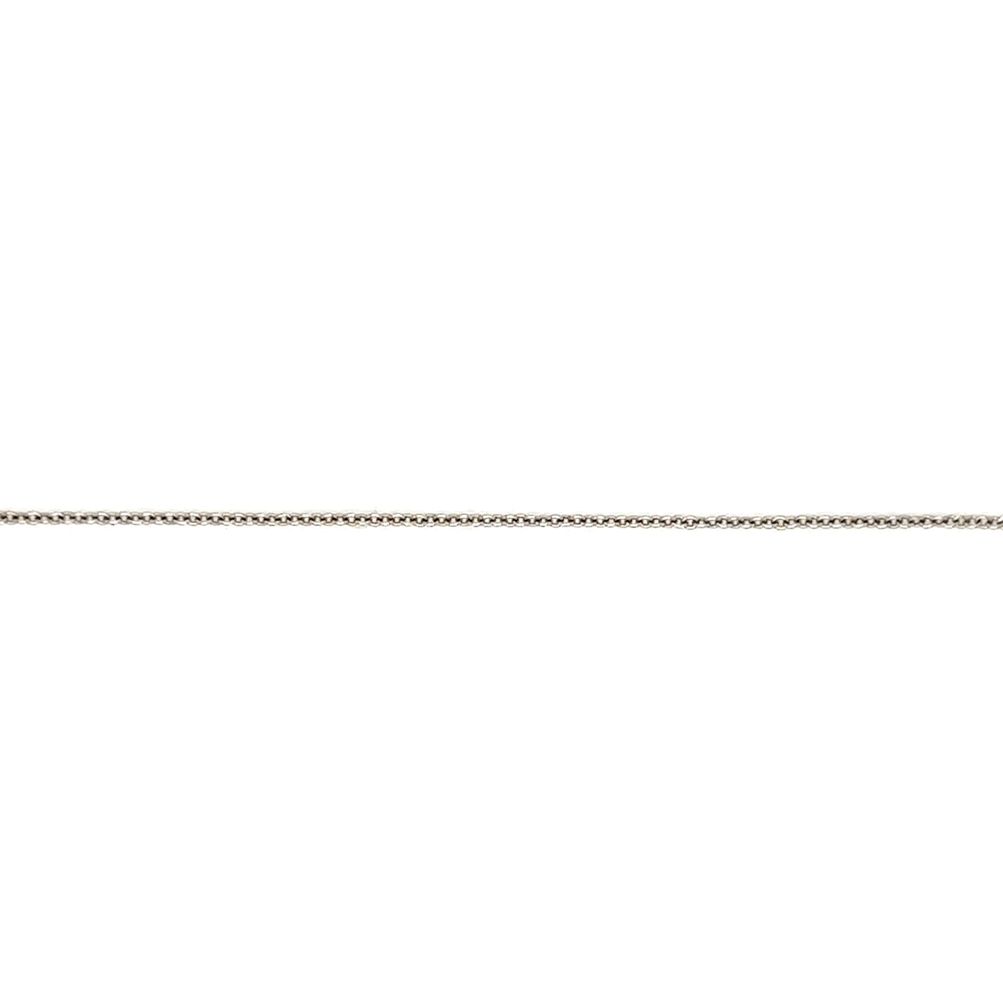 Cable 0.75mm Chain with 16in Length in 14K White Gold Chain View