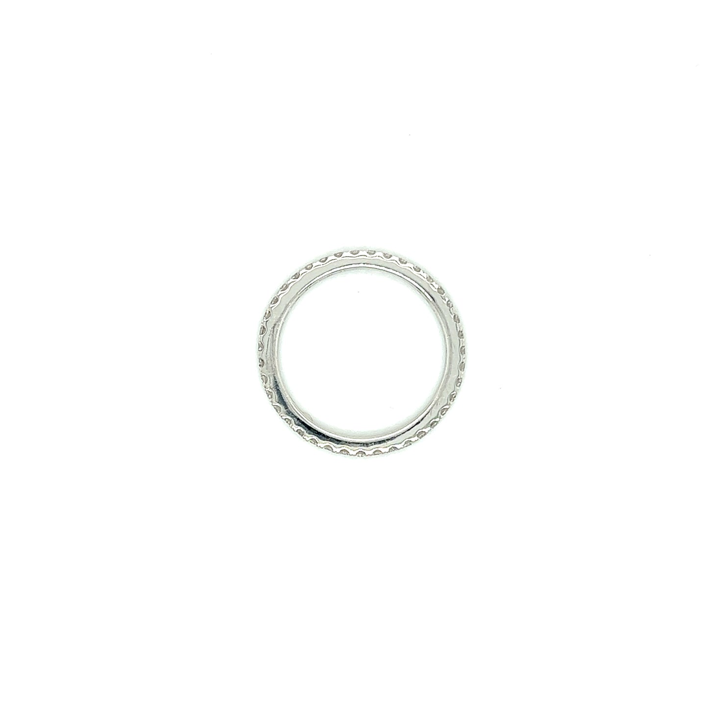 Eternity Ring with Forty Diamonds in 14K White Gold Top View