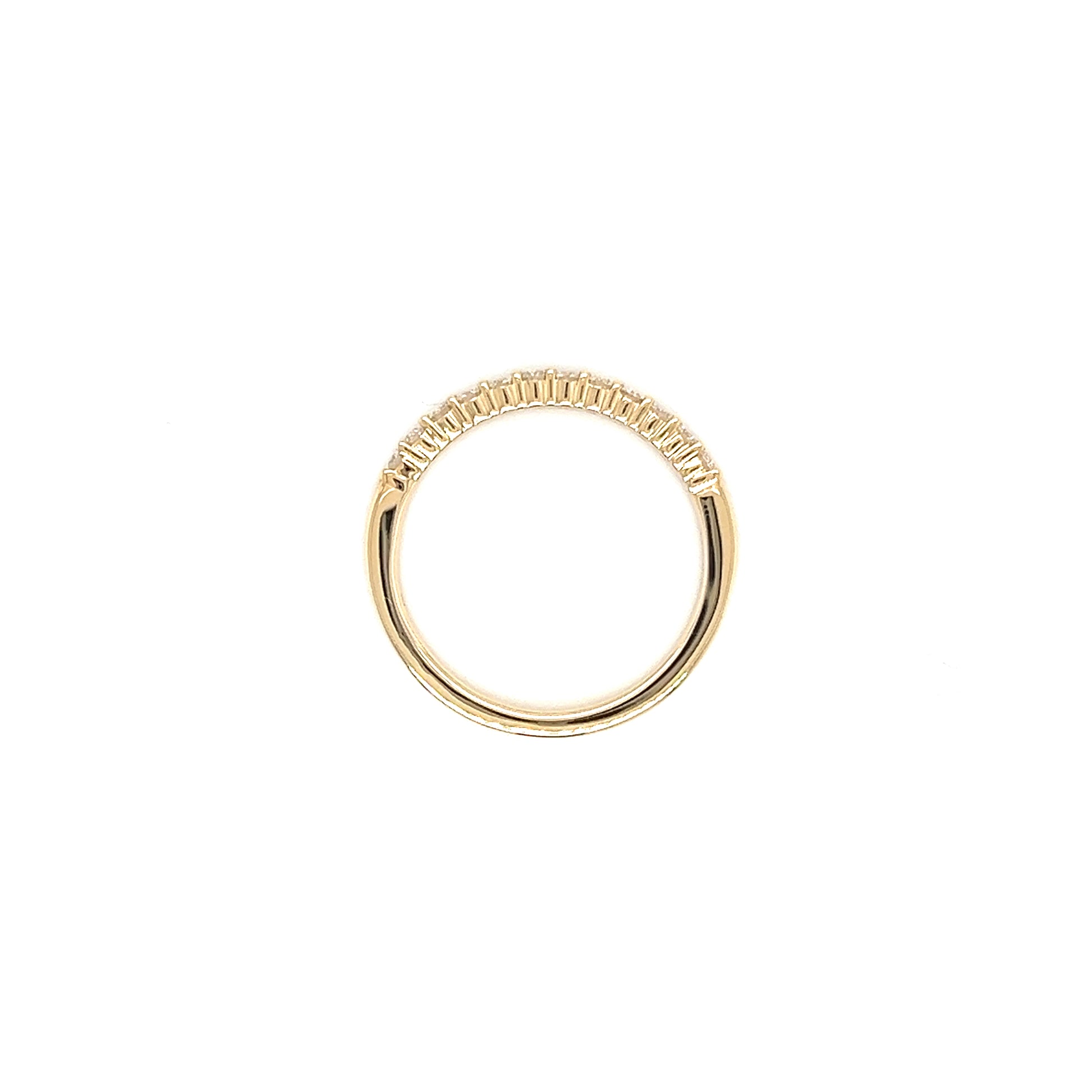 Diamond Ring with 0.24ctw of Diamonds in 14K Yellow Gold Top View