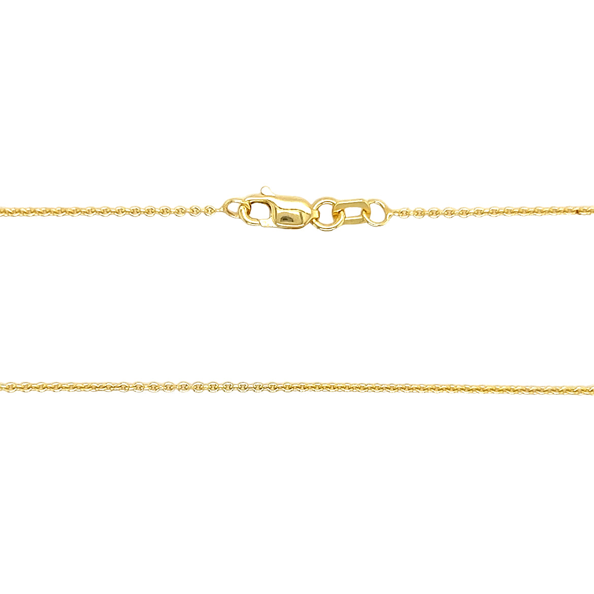 Cable 1.05mm Chain in 14K Yellow Gold Chain and Clasp View