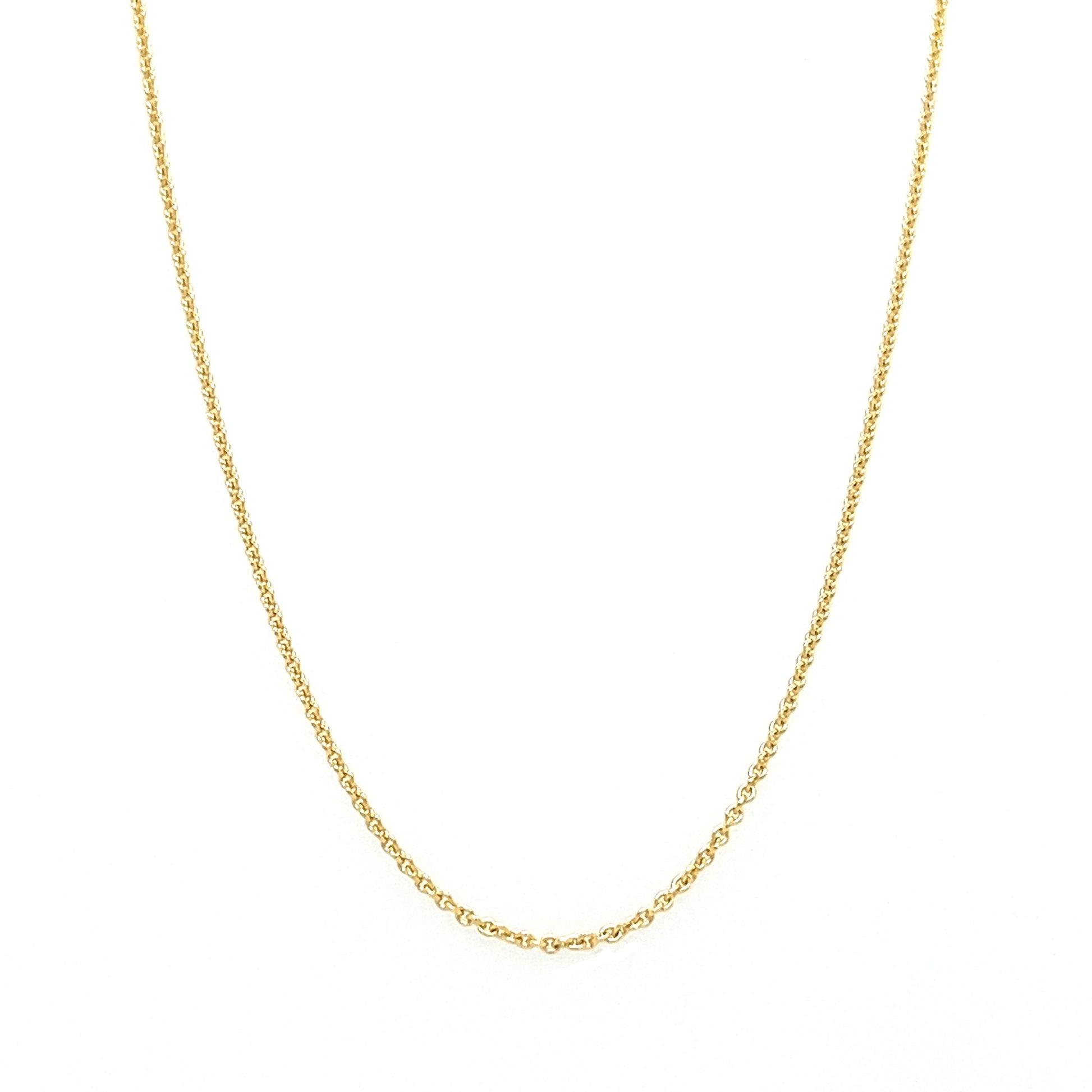 Cable 1.05mm Chain in 14K Yellow Gold Front View