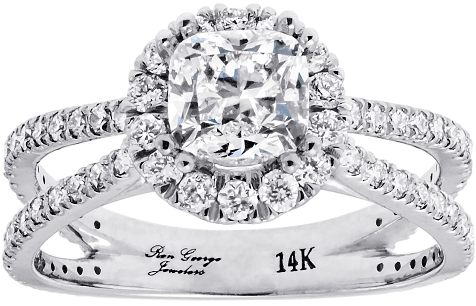 Diamond engagement ring from Ron Geroge Jewelers in Annapolis, MD