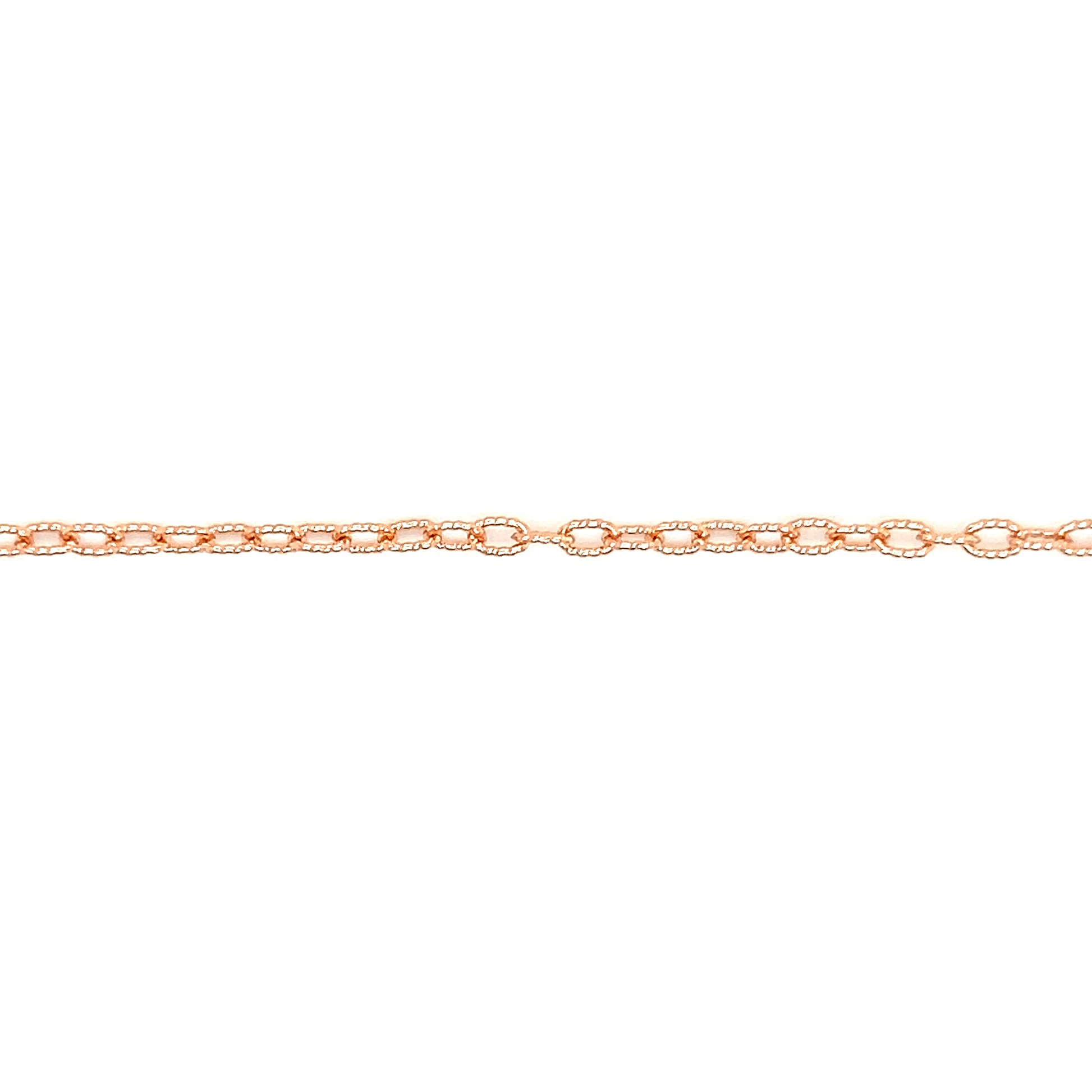 Fancy Rolo Chain 2.3mm with 18in of Length in 14K Rose Gold Links View