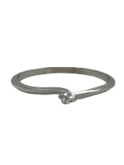 14K White Gold Twist Ring