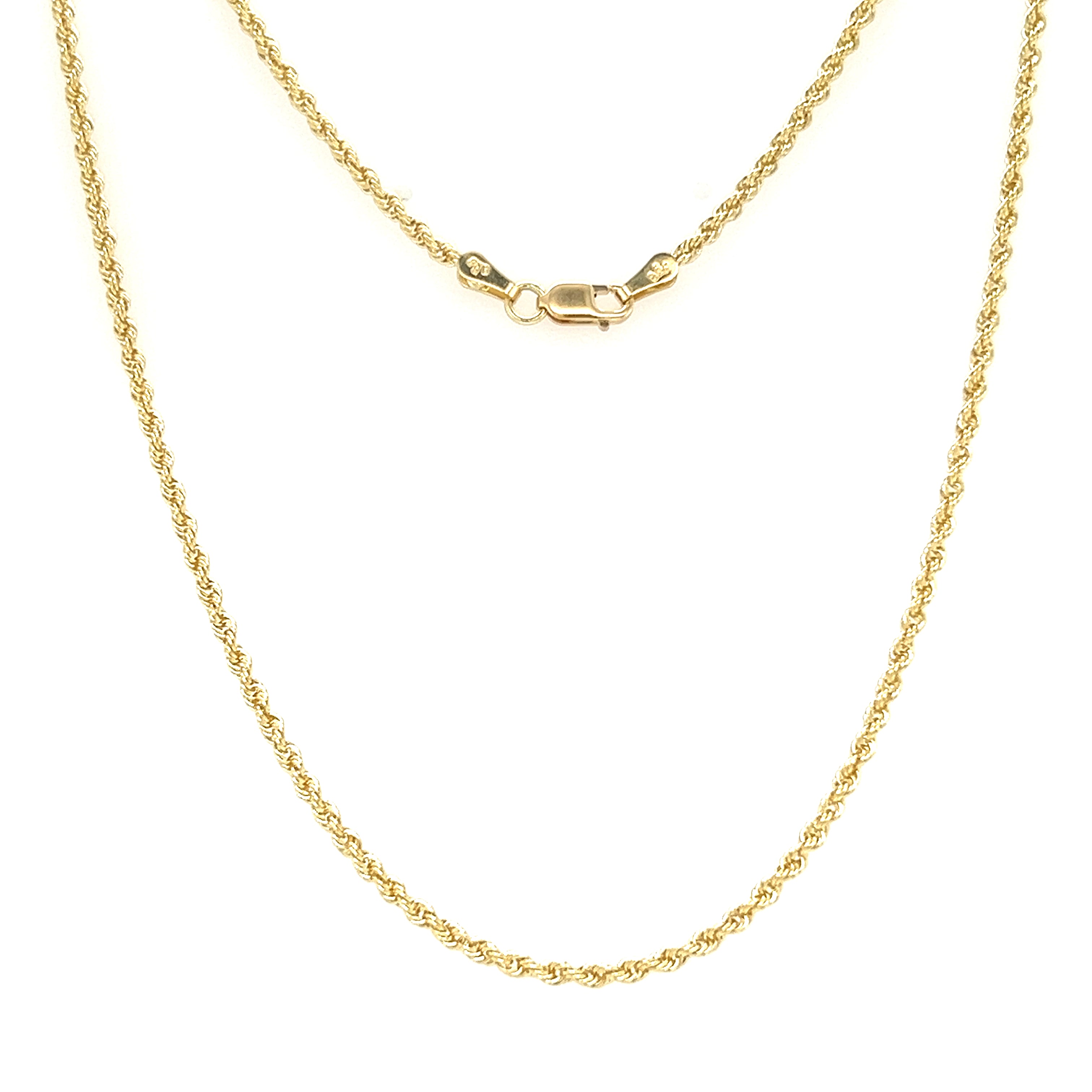 Rope Chain 2mm in 14K Yellow Gold – Ron George Jewelers