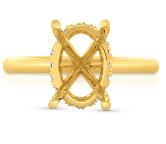 Diamond Engagement Ring For 10x8 Oval Center