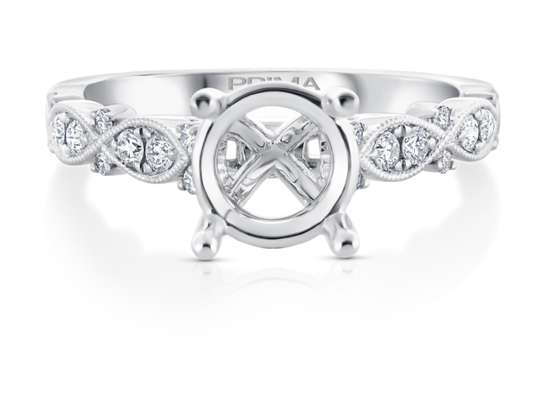 Diamond Engagement Ring For 1.5ct Head