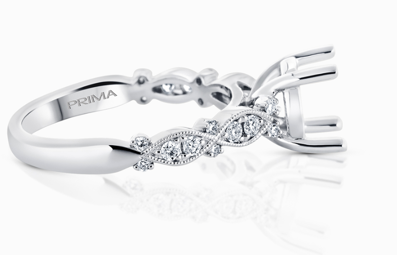 Diamond Engagement Ring For 1.5ct Head