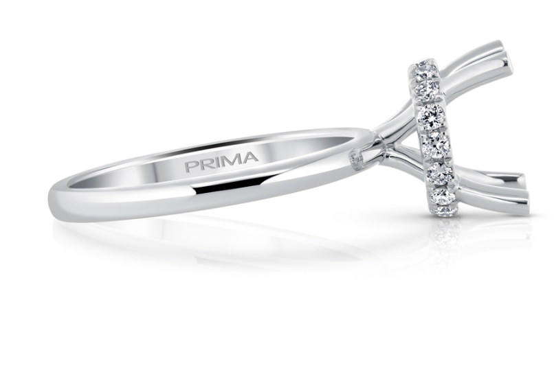 Diamond Hidden Halo Engagement Ring For 3ct Head