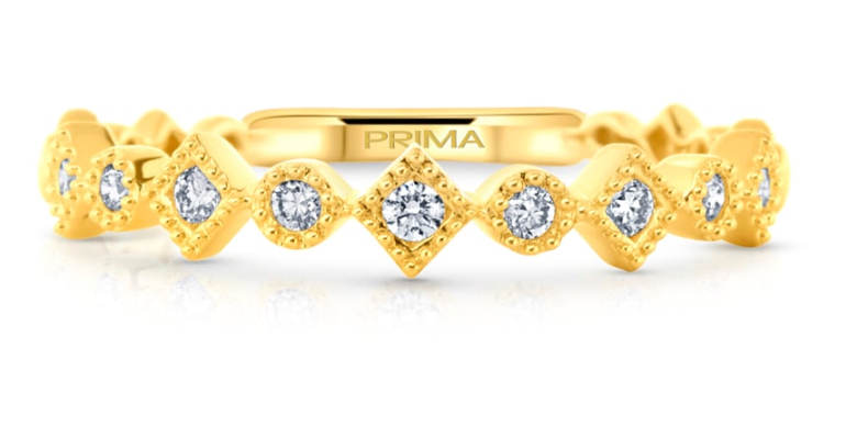 Multi Shape Diamond Bezel Set Ring