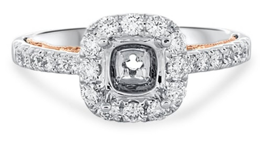 Diamond Halo Engagement Ring For 1ct Ctr