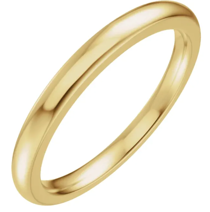 14K Yellow Matching Band 7mm