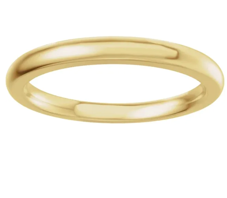 14K Yellow Matching Band 7mm