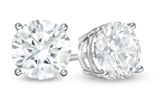 14K White Gold with 2 cttw vvs2-e Lab Diamond