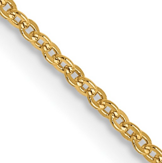 18k Yellow Gold 16in Flat Cable Chain