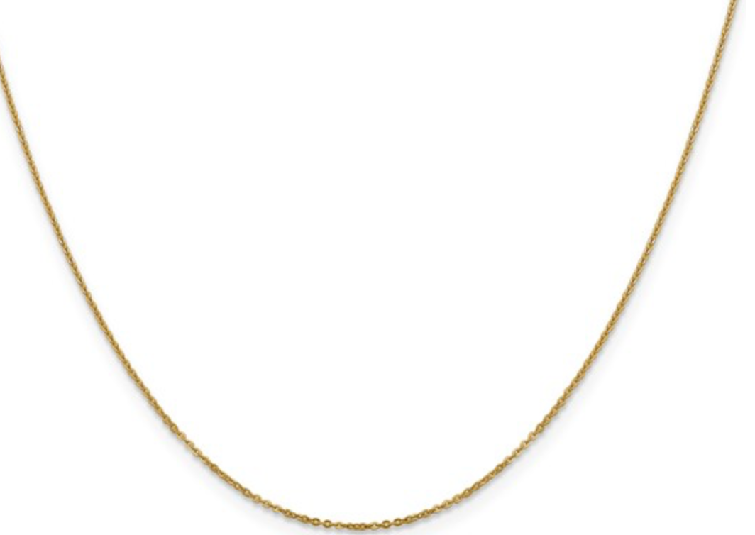 18k Yellow Gold 16in Flat Cable Chain
