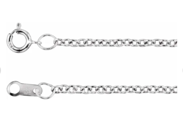 Silver Cable Chain 1.5mm 16in