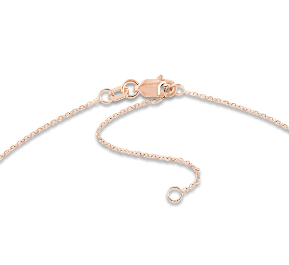 14k Rose Gold Diamond Cut Cable Chain 24in