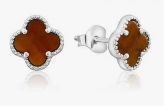 Sterling Silver Clover Earrings