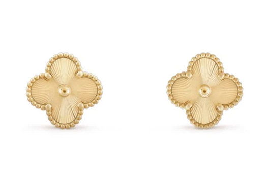 Sterling Silver Yellow Clover Earrings