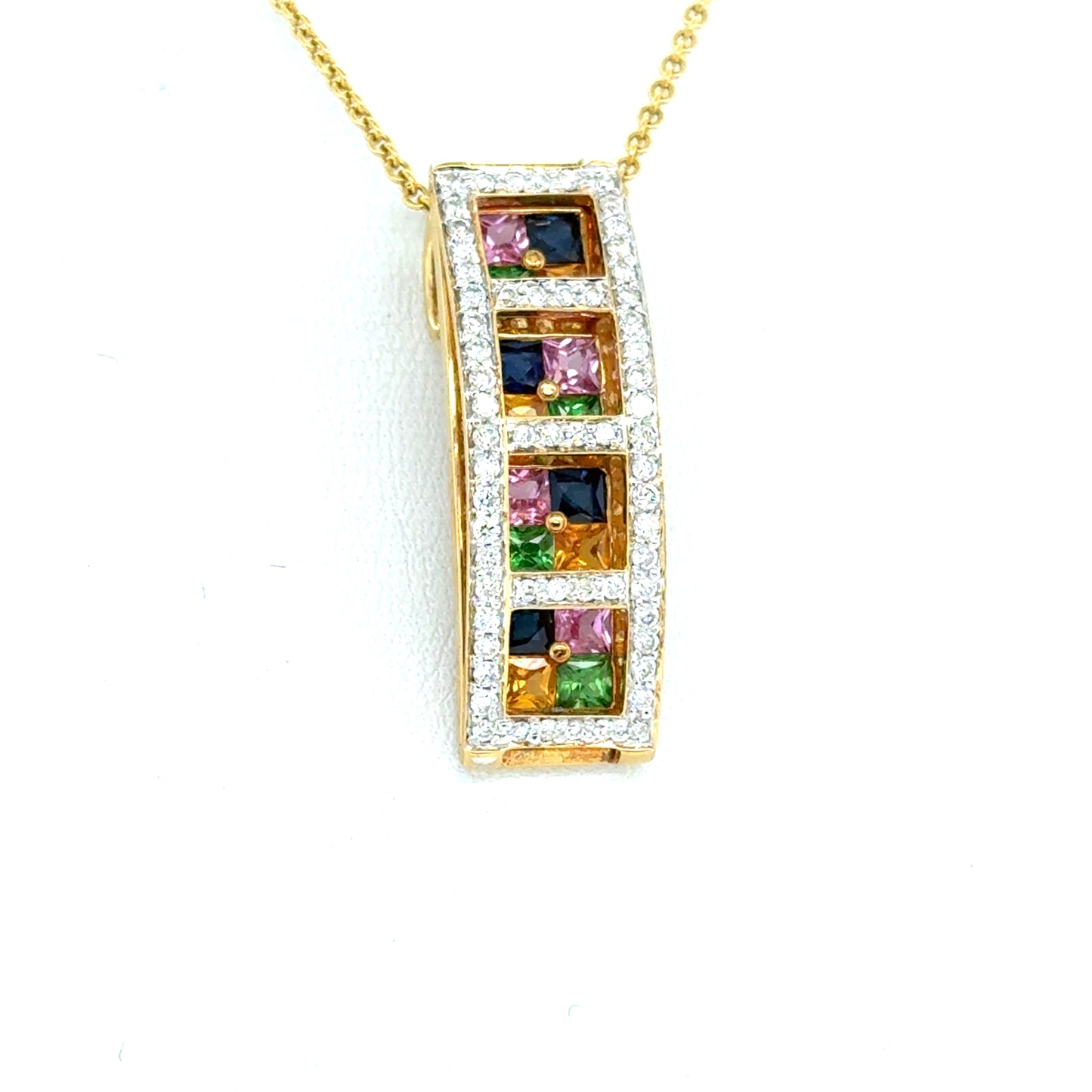 Multi Color Gem Pendant