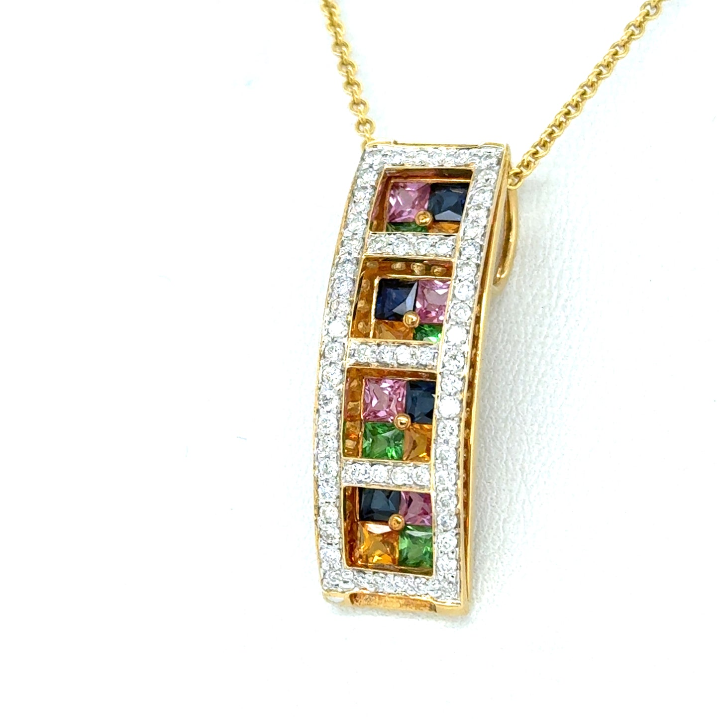 Multi Color Gem Pendant