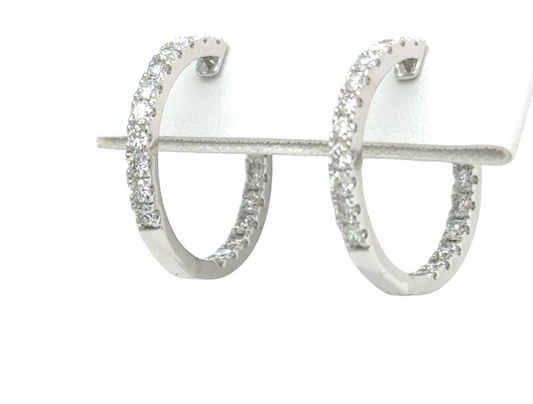 Diamond Hoop Earrings