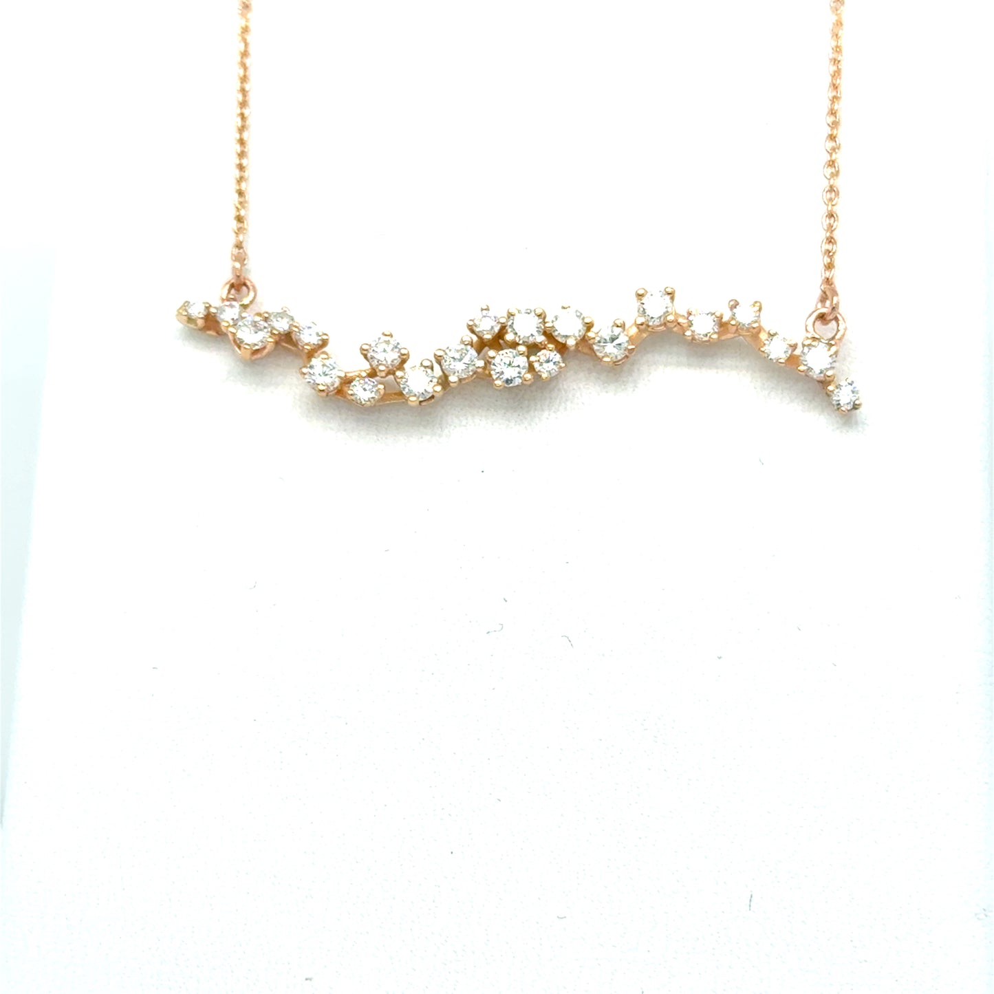 Rose Gold Necklace with Diamonds
