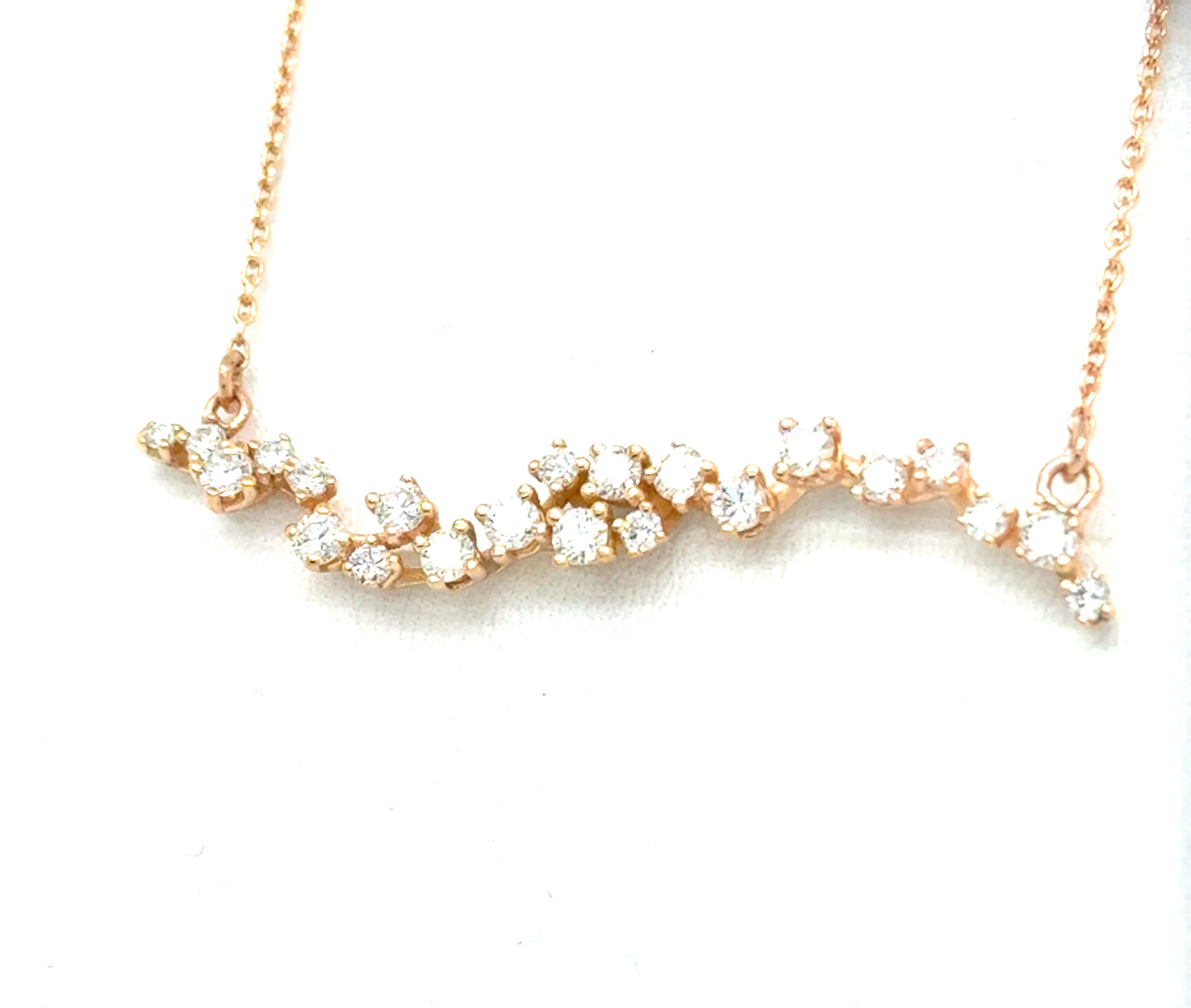 Rose Gold Necklace with Diamonds