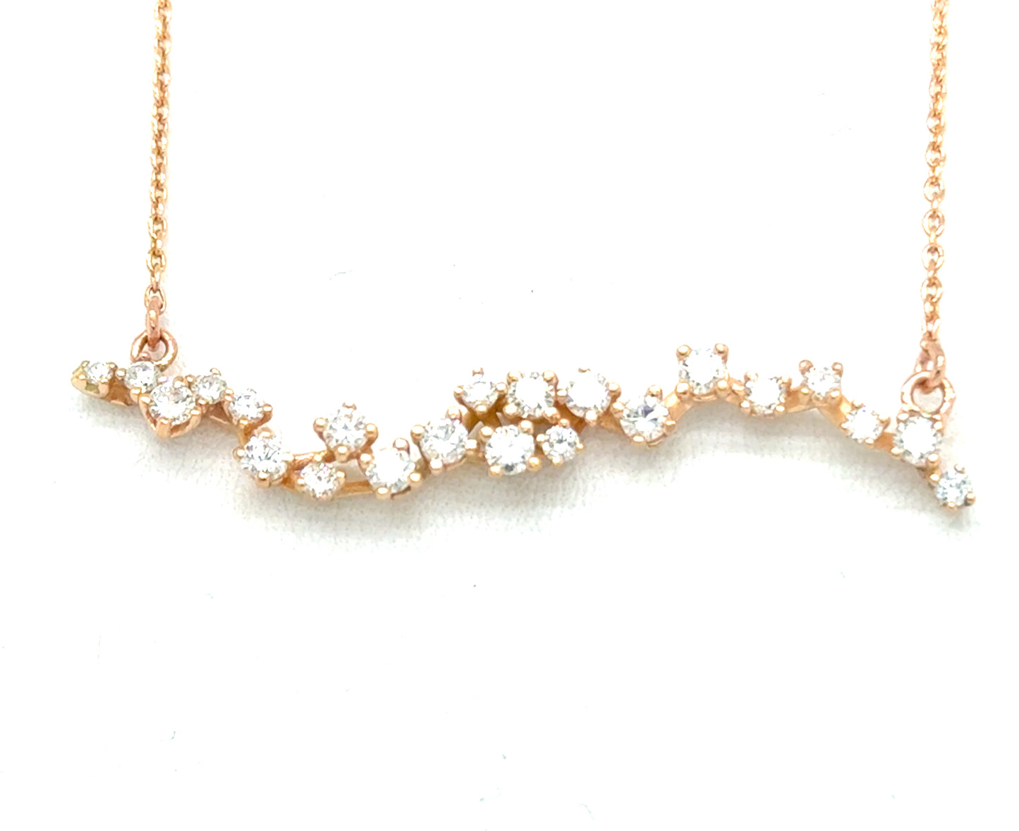 Rose Gold Necklace with Diamonds