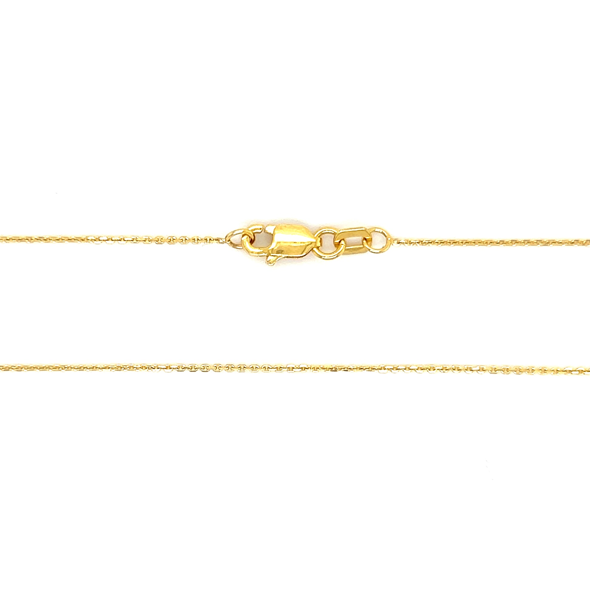 Cable Chain 0.8mm Diamon-cut in 10K Yellow Gold Clasp and Chain View