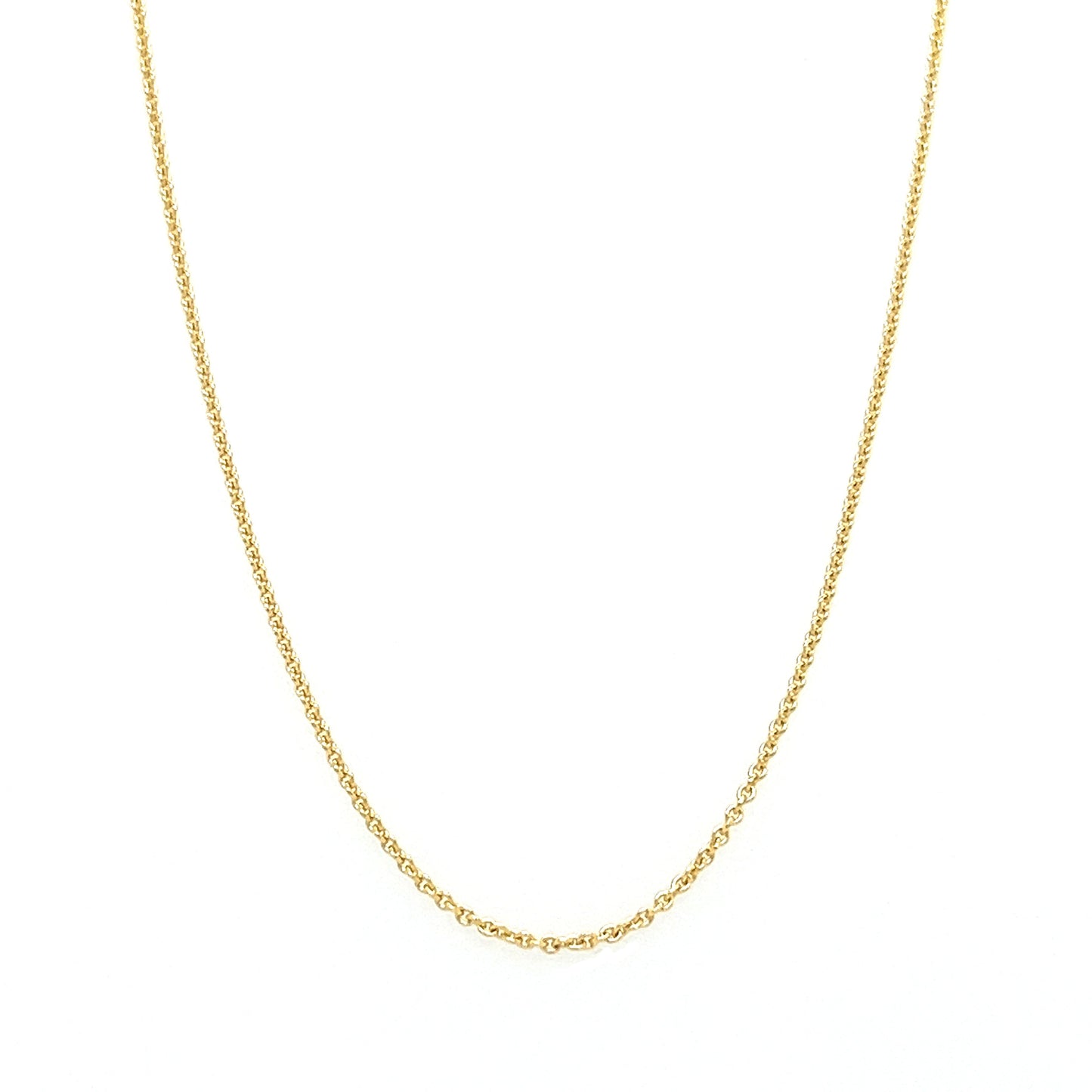 Cable 1.05mm Chain in 10K Yellow Gold Front View