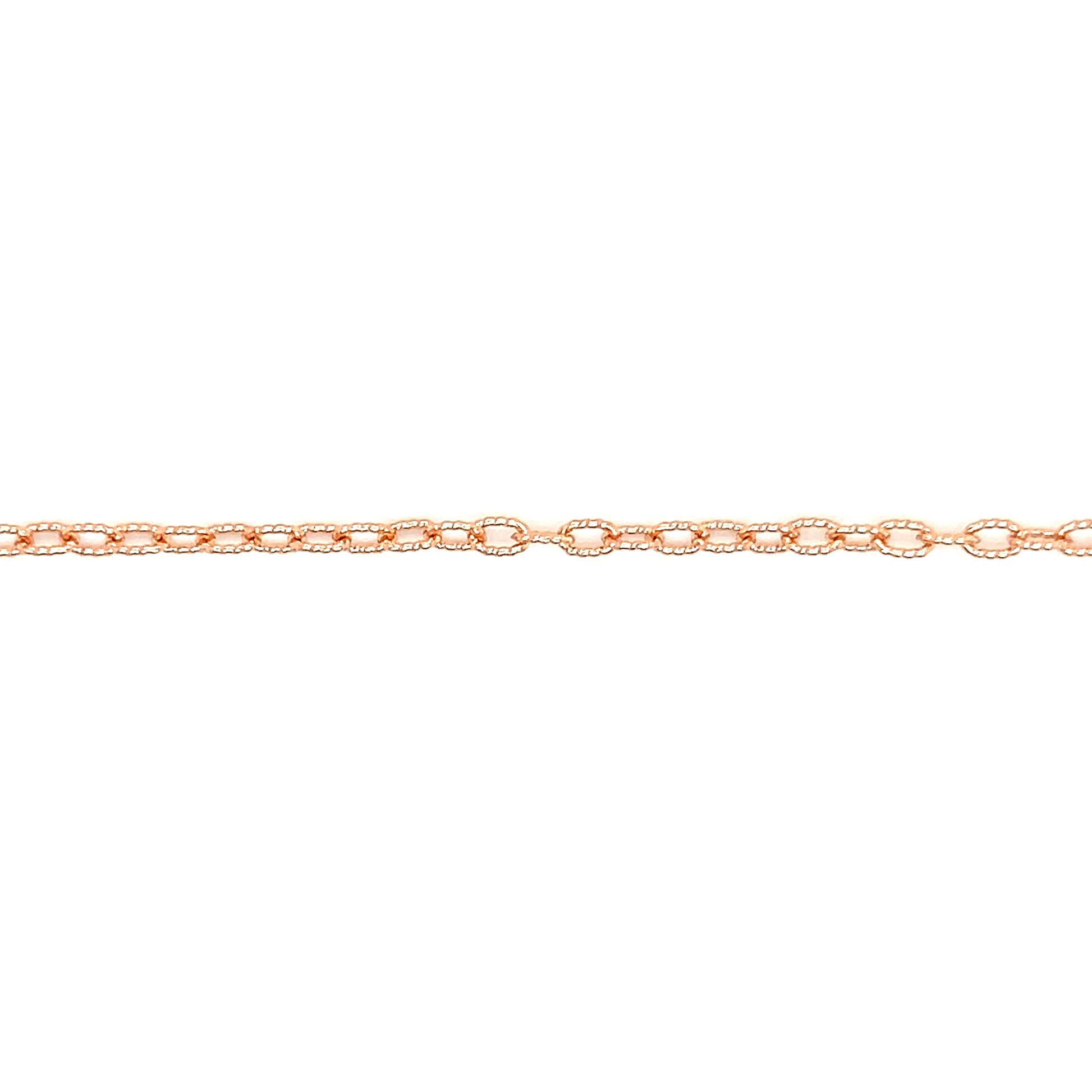 Fancy Rolo Chain 2.3mm with 18in of Length in 14K Rose Gold Links View