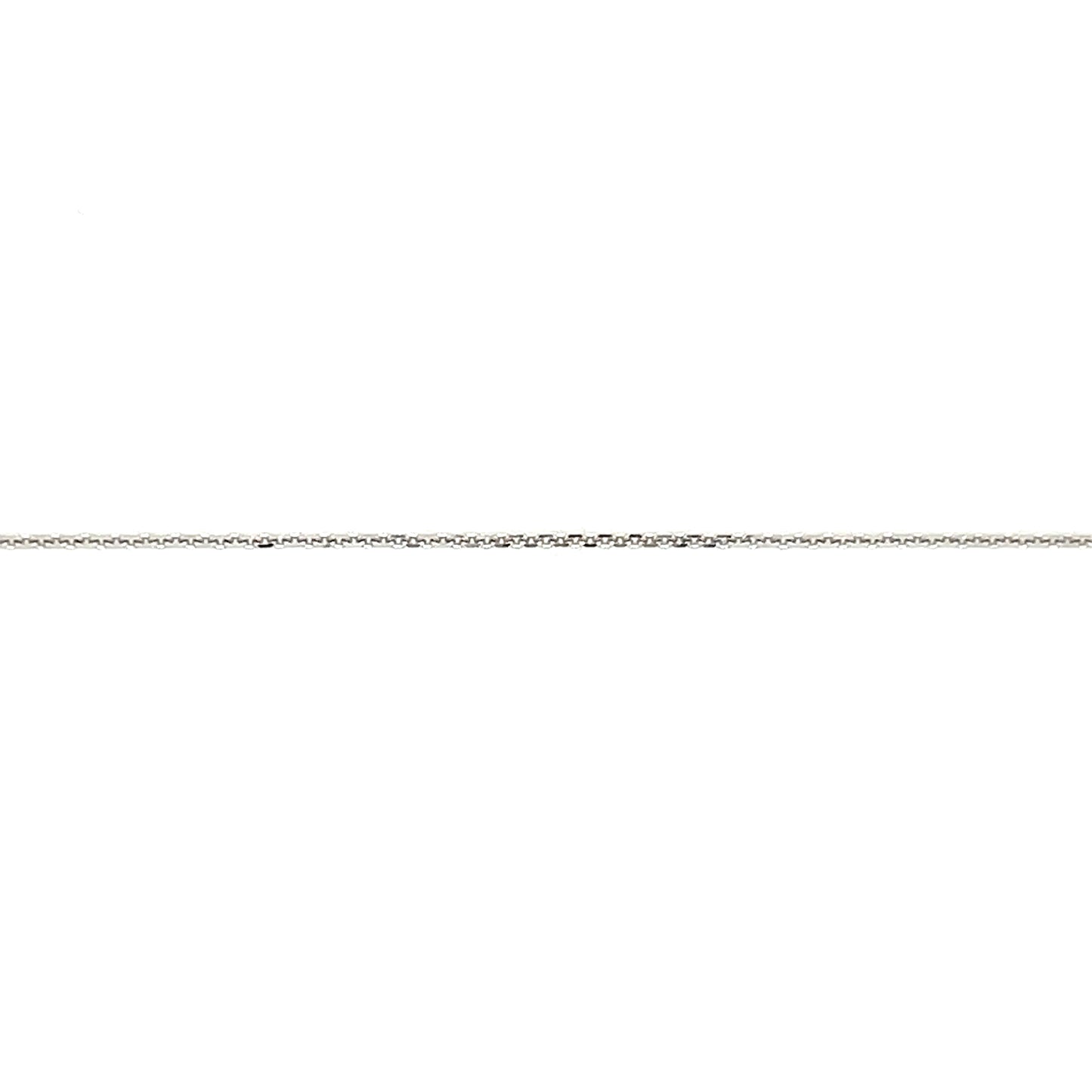 Diamond-cut Cable Chain 0.8mm in 10K White Gold. Chain View